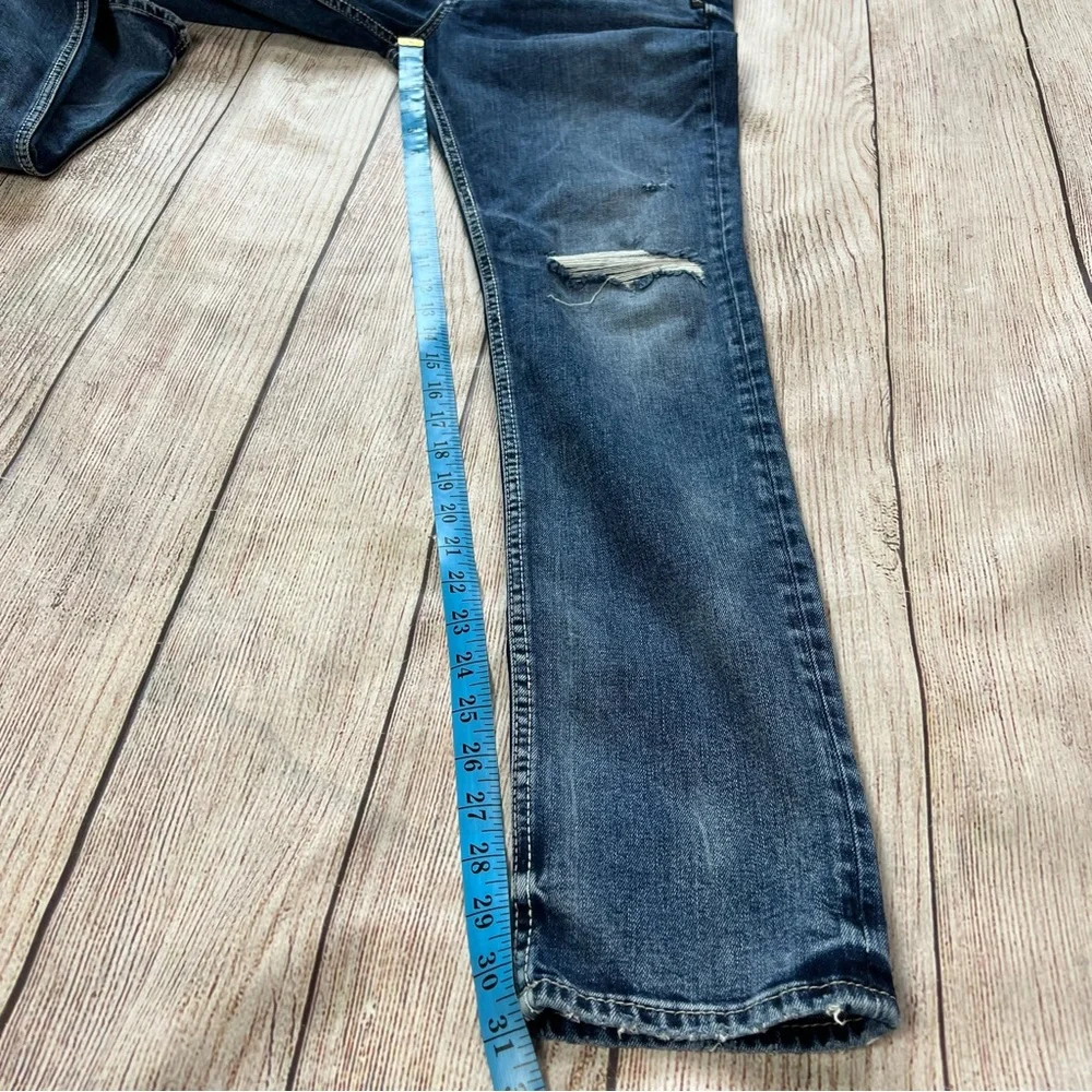 Silver Aiko Ankle Slim Destroyed Jeans